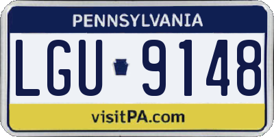 PA license plate LGU9148