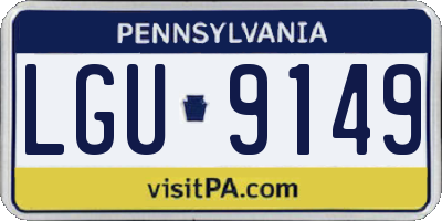 PA license plate LGU9149