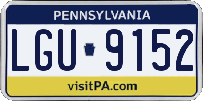 PA license plate LGU9152