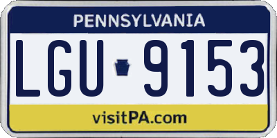PA license plate LGU9153