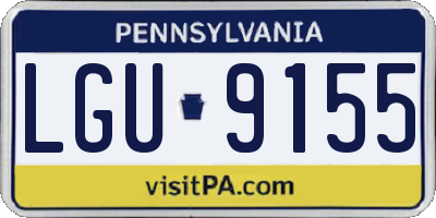 PA license plate LGU9155