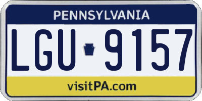PA license plate LGU9157
