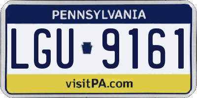 PA license plate LGU9161