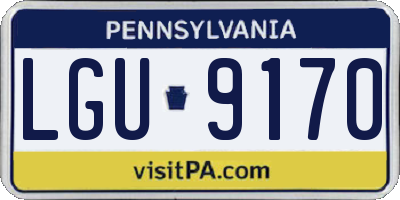 PA license plate LGU9170