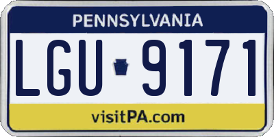 PA license plate LGU9171