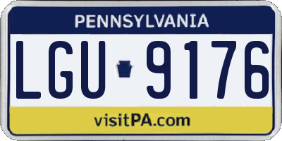PA license plate LGU9176