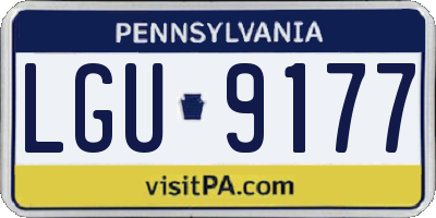 PA license plate LGU9177