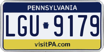 PA license plate LGU9179