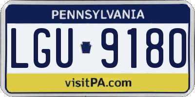 PA license plate LGU9180