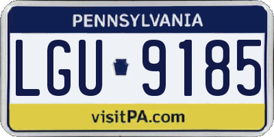 PA license plate LGU9185