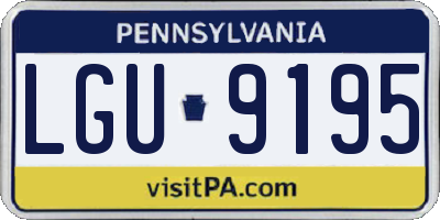 PA license plate LGU9195