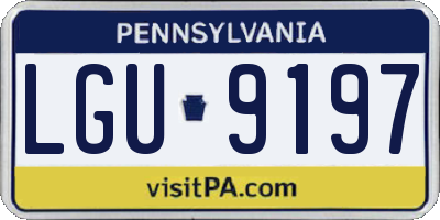 PA license plate LGU9197