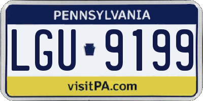PA license plate LGU9199