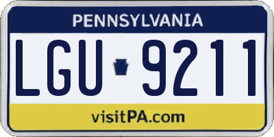 PA license plate LGU9211