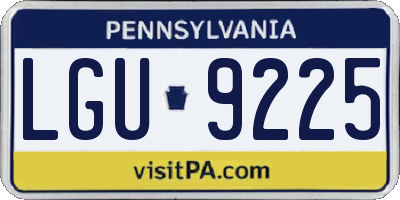 PA license plate LGU9225