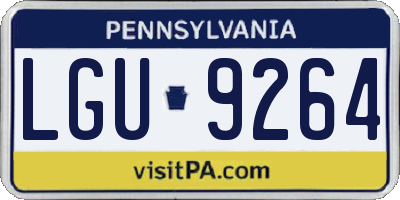 PA license plate LGU9264