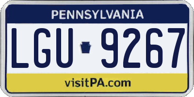PA license plate LGU9267