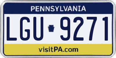 PA license plate LGU9271