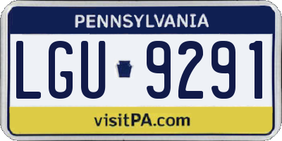 PA license plate LGU9291