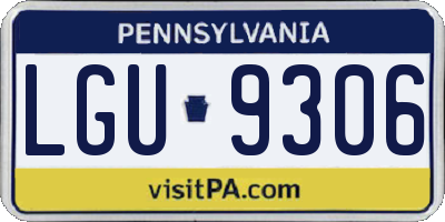 PA license plate LGU9306
