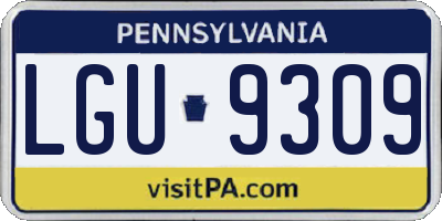 PA license plate LGU9309