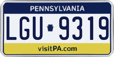 PA license plate LGU9319