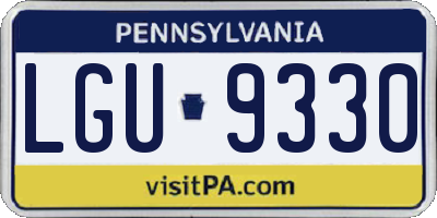 PA license plate LGU9330