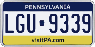 PA license plate LGU9339