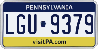 PA license plate LGU9379