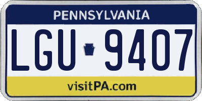 PA license plate LGU9407