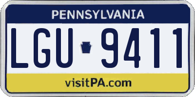 PA license plate LGU9411