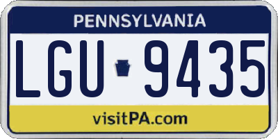 PA license plate LGU9435