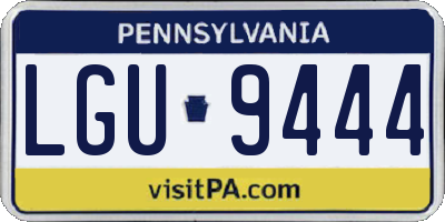 PA license plate LGU9444