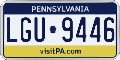PA license plate LGU9446