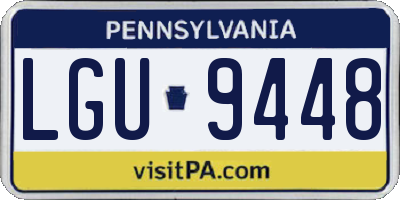 PA license plate LGU9448