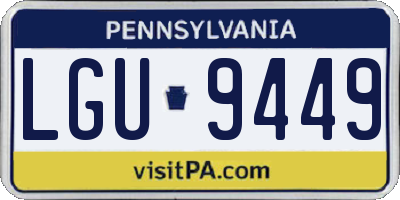 PA license plate LGU9449