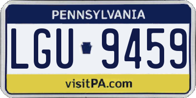 PA license plate LGU9459