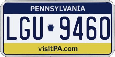 PA license plate LGU9460