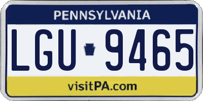 PA license plate LGU9465