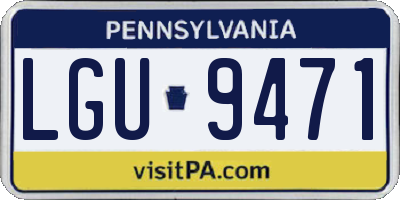 PA license plate LGU9471