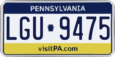 PA license plate LGU9475