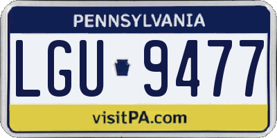 PA license plate LGU9477