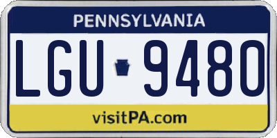 PA license plate LGU9480