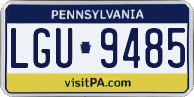 PA license plate LGU9485