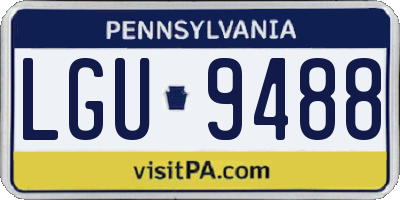PA license plate LGU9488