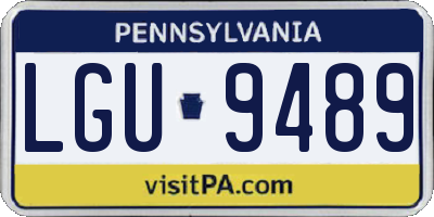 PA license plate LGU9489