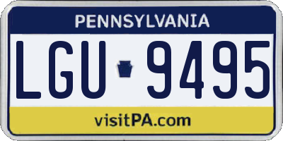 PA license plate LGU9495