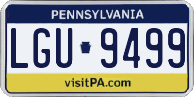PA license plate LGU9499