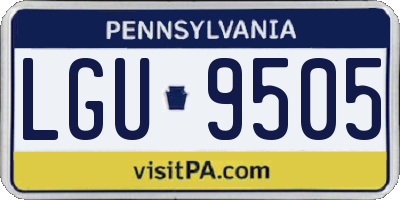 PA license plate LGU9505