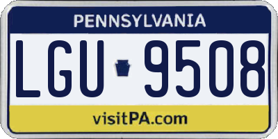 PA license plate LGU9508